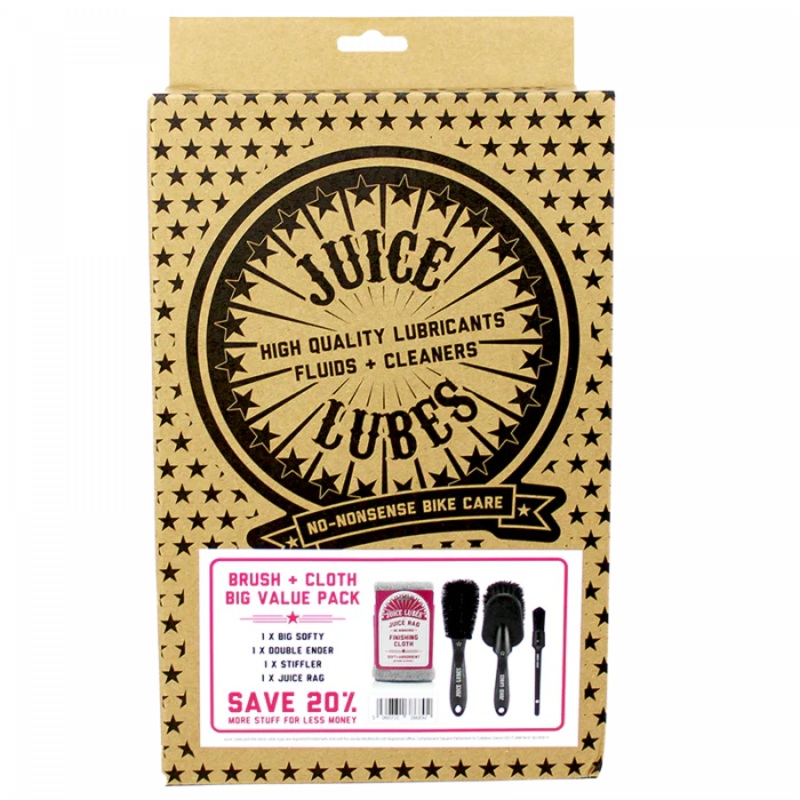 Juice Lubes  3 x Brush & Cloth Pack