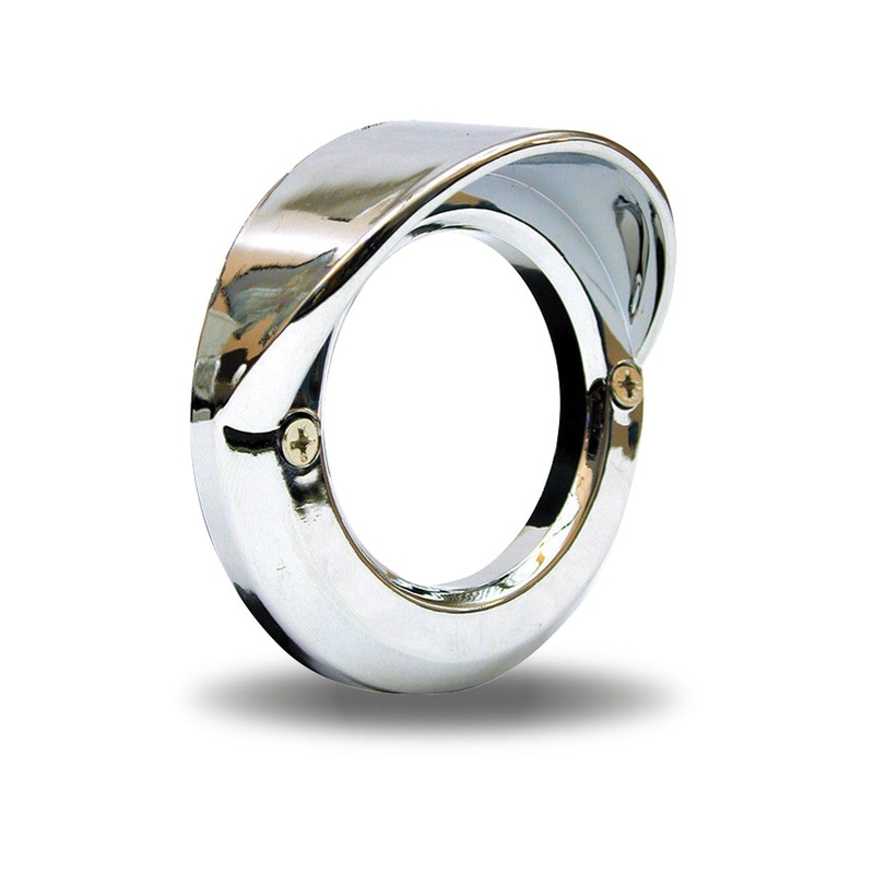 2 1/2 Chrome Plastic Bezel with Visor