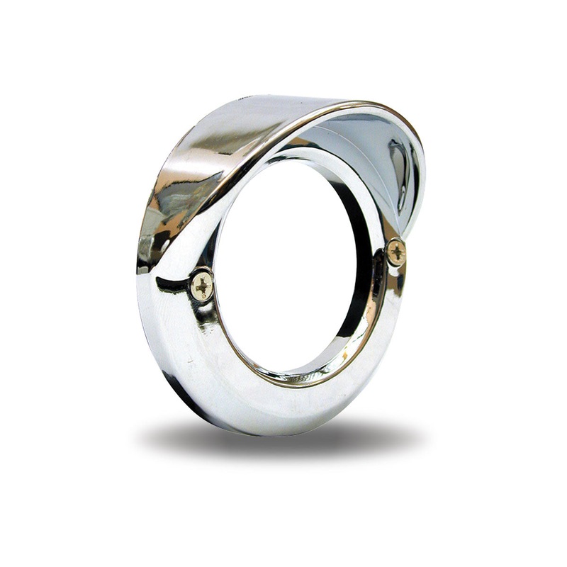 2 Chrome Plastic Bezel with Visor