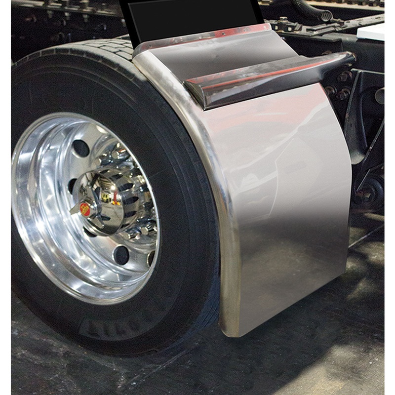 38 Fully Smooth Super Long Low Rider Straight Drop Quarter Fender with Rolled Edge – 14 Ga.