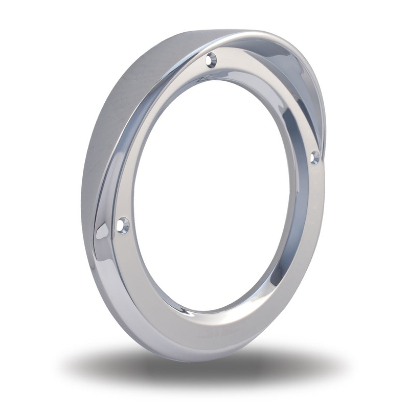 4 Chrome Plastic Bezel with Visor