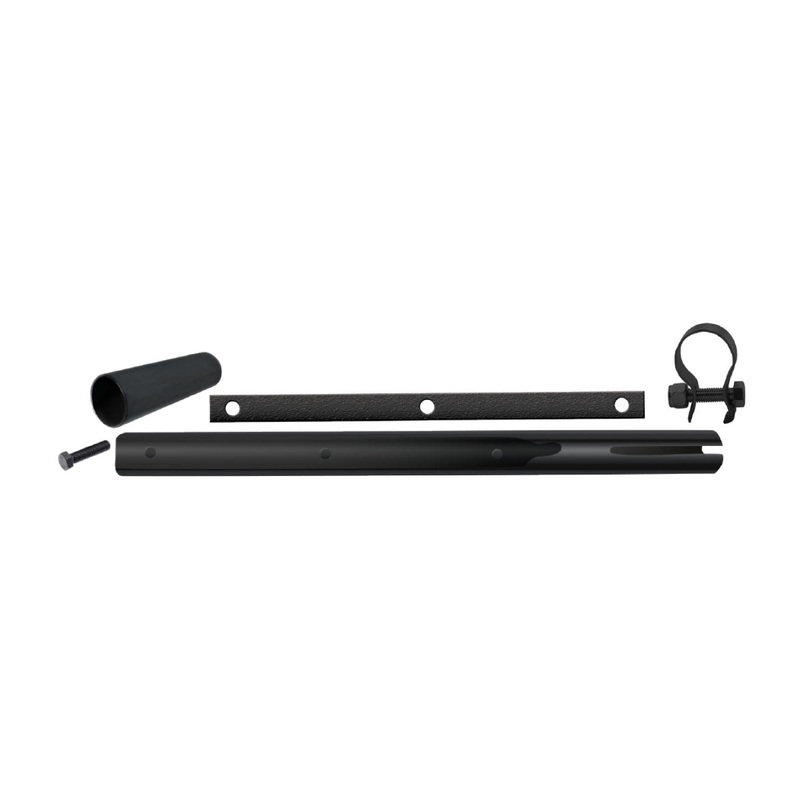Black Poly Round Mounting Arm, Hardware, Clamp & Post Mount Set