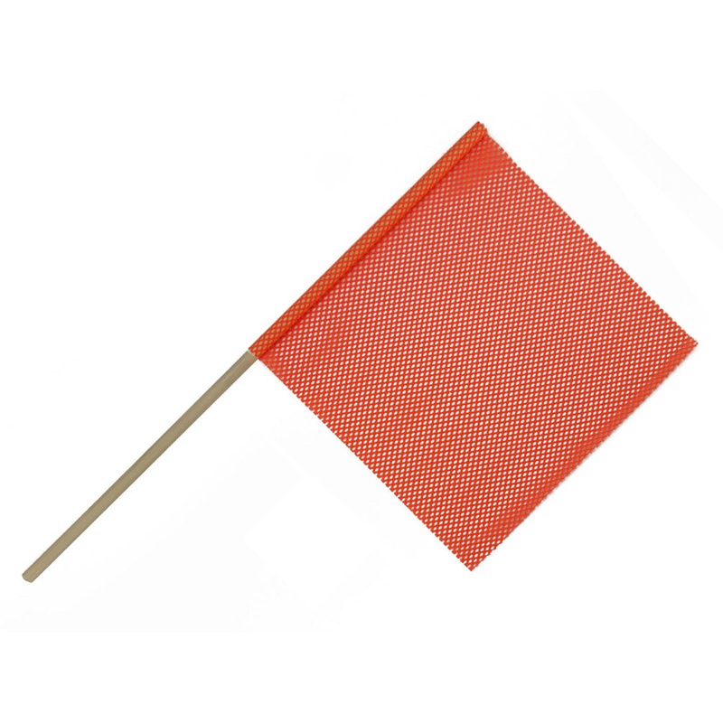 Orange 3/4 x 18 Warning Flag|Jersey/Mesh|3/4″ x 18″|Orange