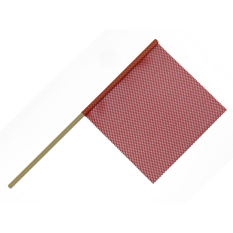 Red 18-3/4 Warning Flag|Jersey/Mesh|3/4″ x 18″|red