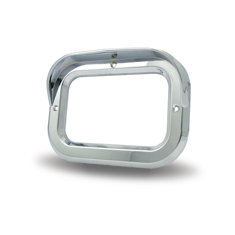 Square Chrome Plastic Bezel with Visor