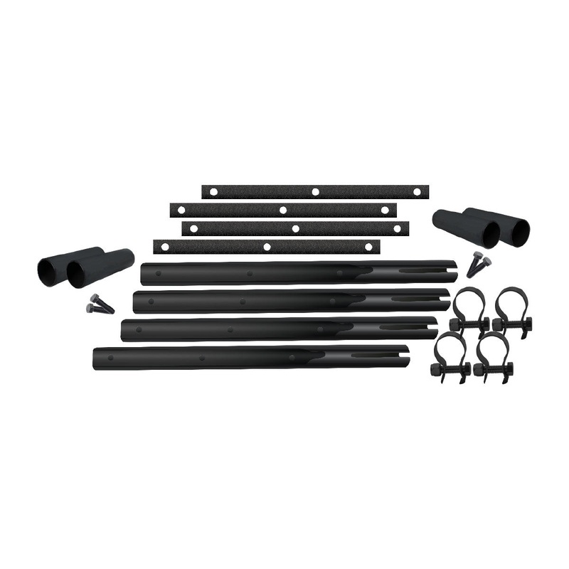 Stainless Steel Mounting Kit for Poly Single Axle Fenders with Black Tube Arm