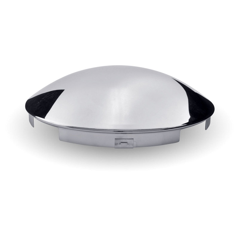 Chrome Metal Front Hubcap with 4 Notches