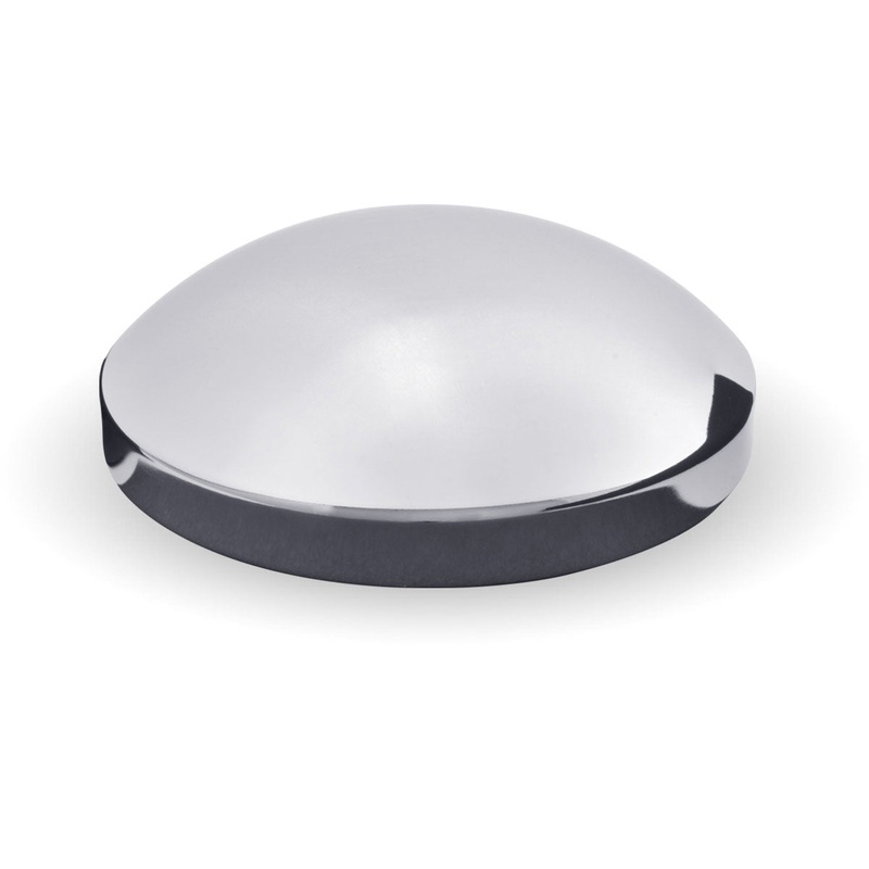 Chrome Metal Rear Hubcap with 8 1/2 Diameter & 3/4 Studs