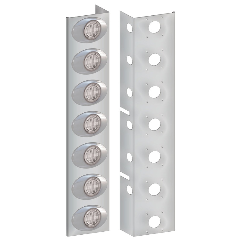 Kenworth W900 15 Premium Flangeless Can Rear Air Cleaner Light Bar with 14 Clear G2 LEDs (2010+)