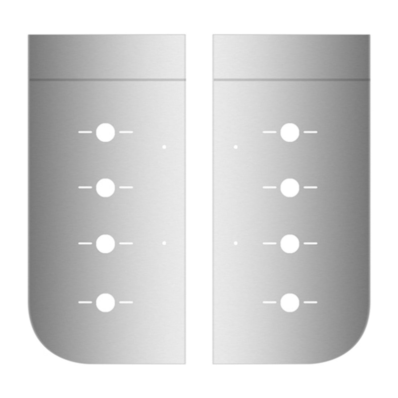 Kenworth W900L Hood Battery Box Filler Panel with 8 Slotted Light Holes (1997+)