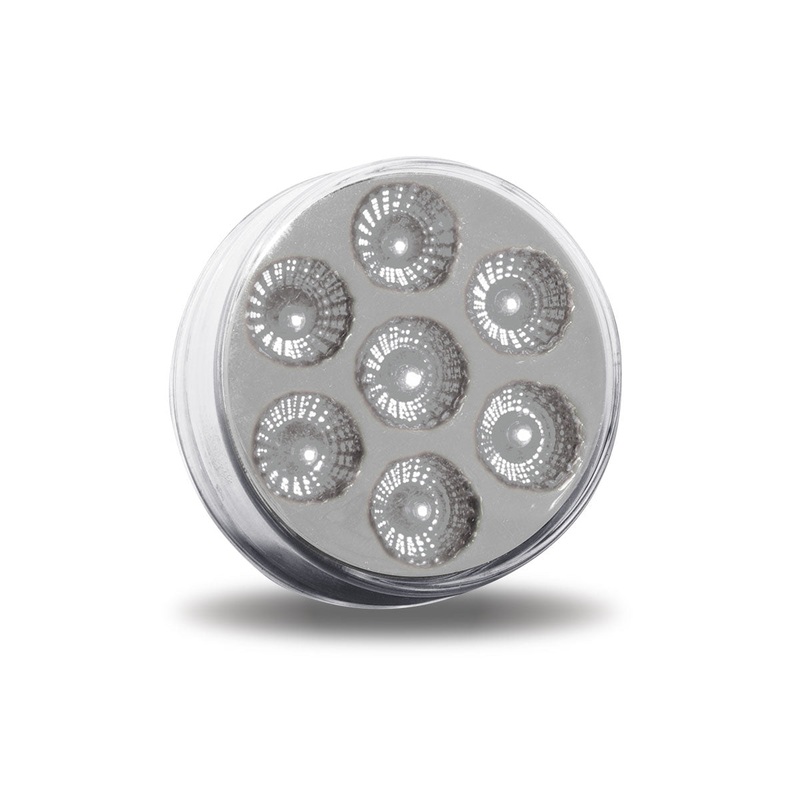 2 Round Clear Red LED (7 Diodes)