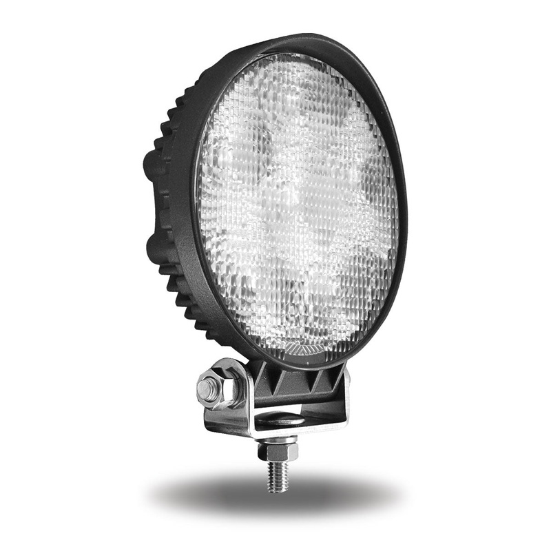 WHITE ROUND WORK LIGHT CLEAR