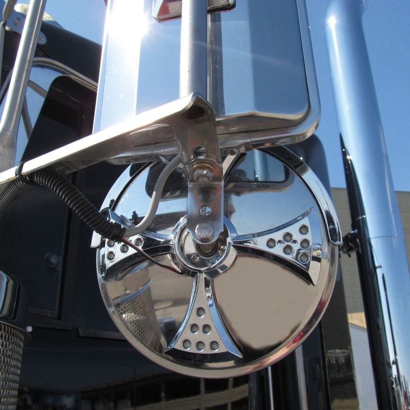 8 Convex Stainless Steel Mirror with Center Mounting Bracket & TM-8LED Included