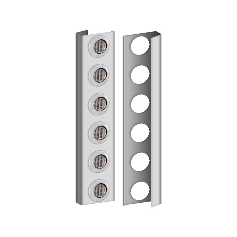 Peterbilt 379 Rear Air Cleaner Light Bar with 12 X 2 Clear LEDs, Bezels & OEM Ready Plug (2005+)