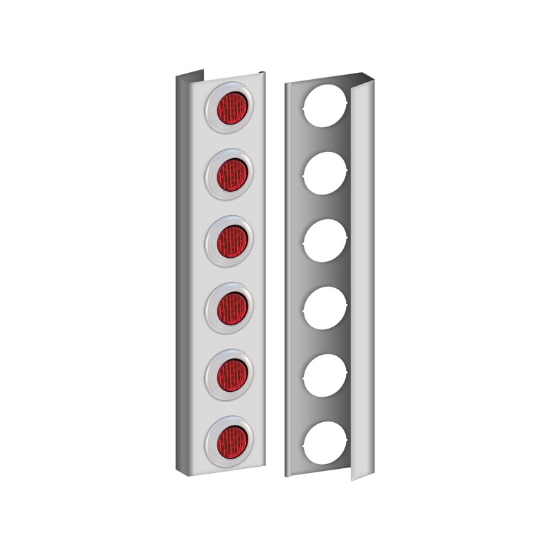 Peterbilt 379 Rear Air Cleaner Light Bar with 12 X 2 LEDs, Bezels & OEM Ready Plug (2005+)