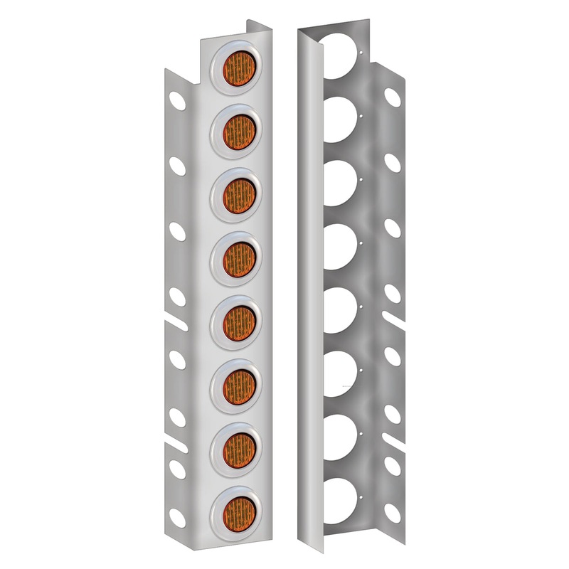 Peterbilt 389 15 Premium Front Air Cleaner Light Bar with 8 X 2 LEDs & Bezels (2013+)