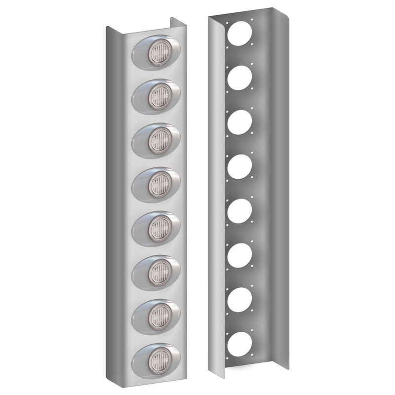 Peterbilt 389 Standard Front Air Cleaner Light Bar with 16 Clear G2 LEDs (2005+)