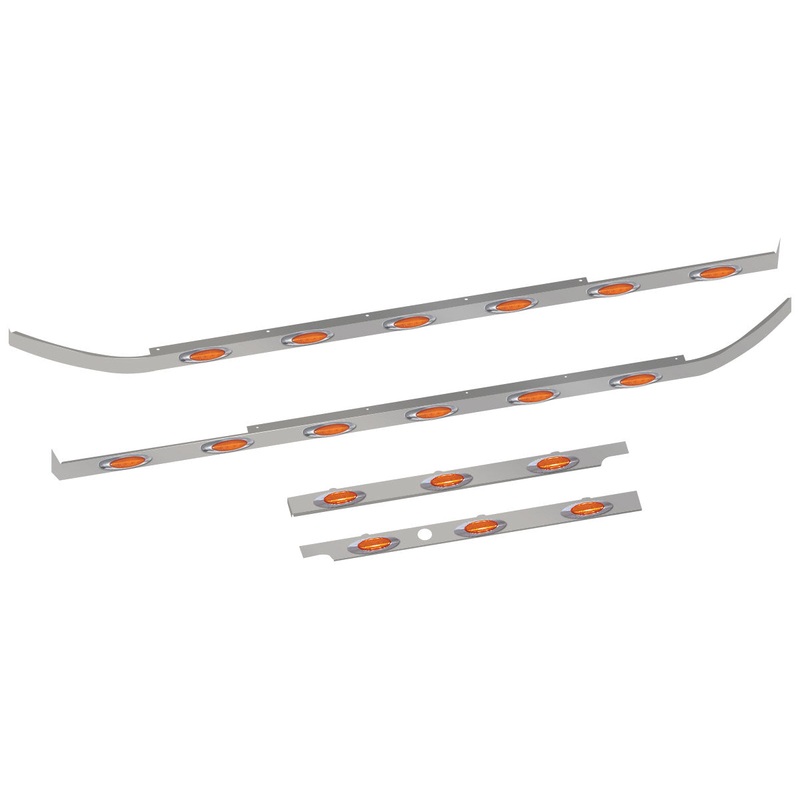 Peterbilt 579 Cab, 63 Sleeper & Extension Panel Kit with Block Heater Hole & 18 G4 LEDs (2013+)