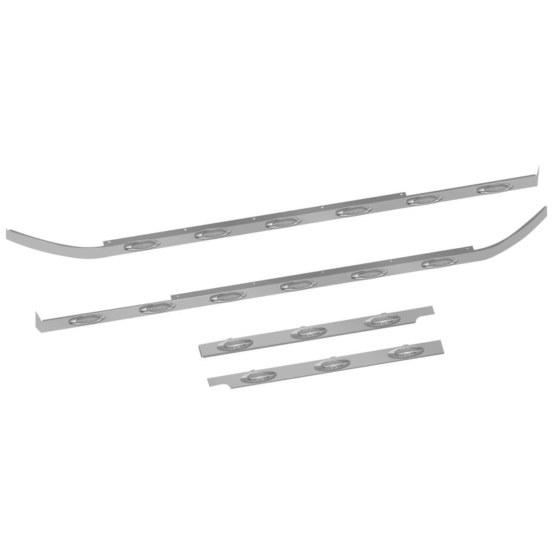 Peterbilt 579 Cab, 63 Sleeper & Extension Panel Kit with No Block Heater Hole & 18 Clear G4 LEDs (2013+)