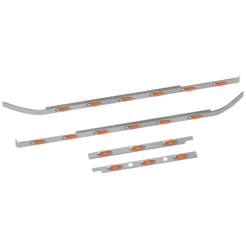 Peterbilt 579 Cab, 72 Sleeper & Extension Panel Kit with 2 Block Heater Holes & 18 G4 LEDs