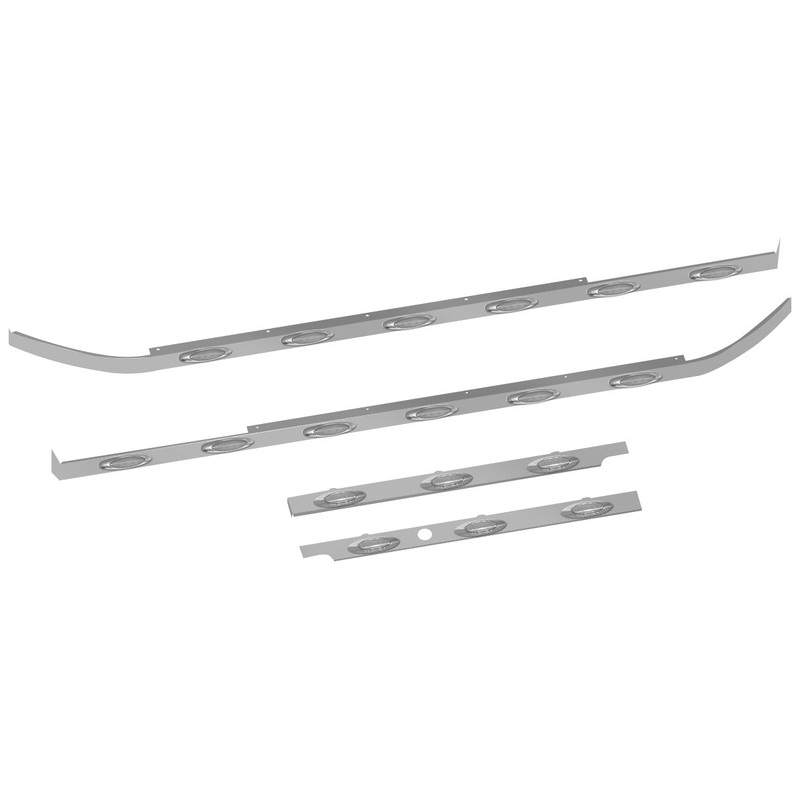 Peterbilt 579 Cab, 80 Sleeper & Extension Panel Kit with Block Heater Hole & 18 Clear G4 LEDs