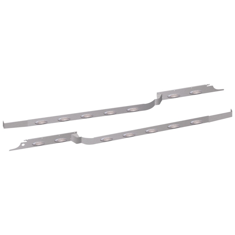 Peterbilt 587 Cab, Sleeper & Extension Panel Kit with 14 Clear G4 LEDs