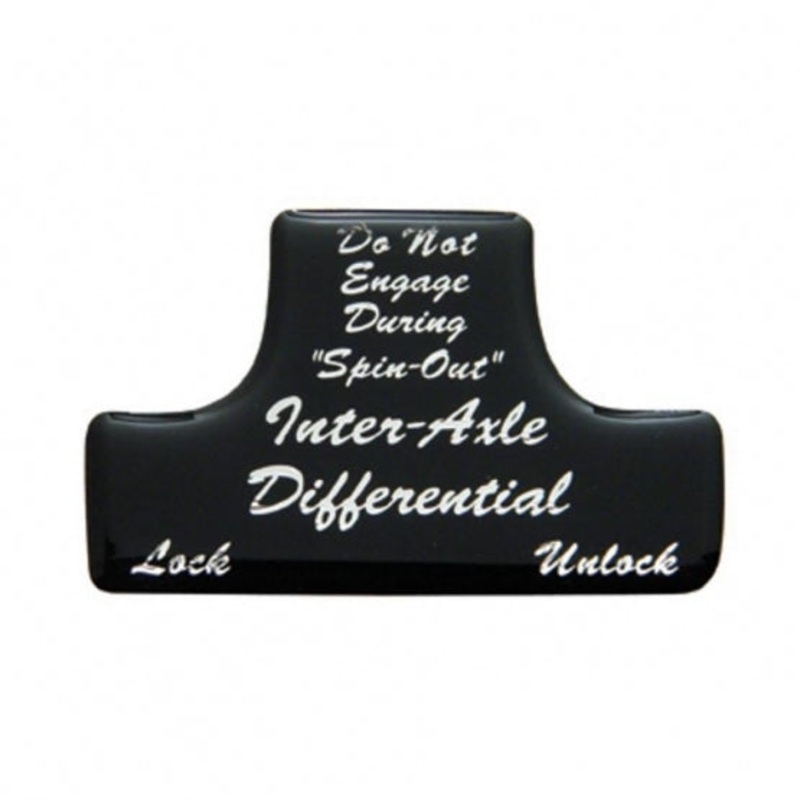 Axle Differential Switch Guard Sticker Only – Black