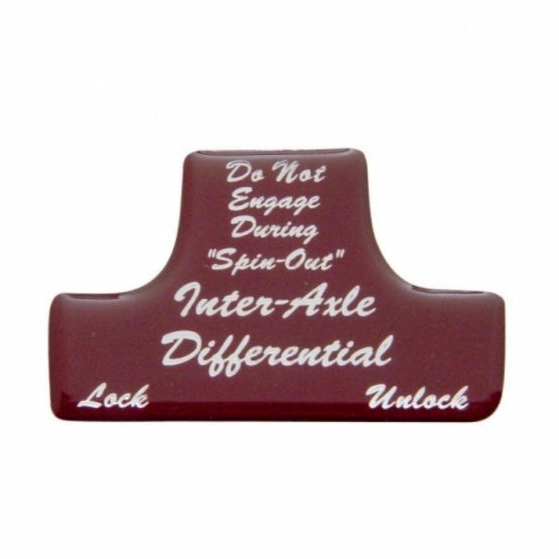 Axle Differential Switch Guard Sticker Only – Red