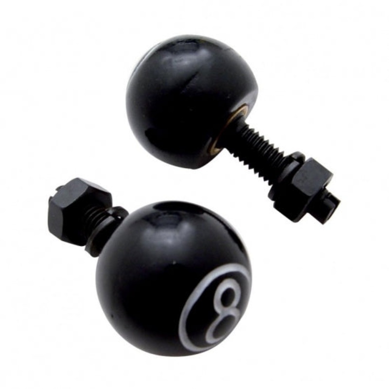 Black 8 Ball License Plate Fastener