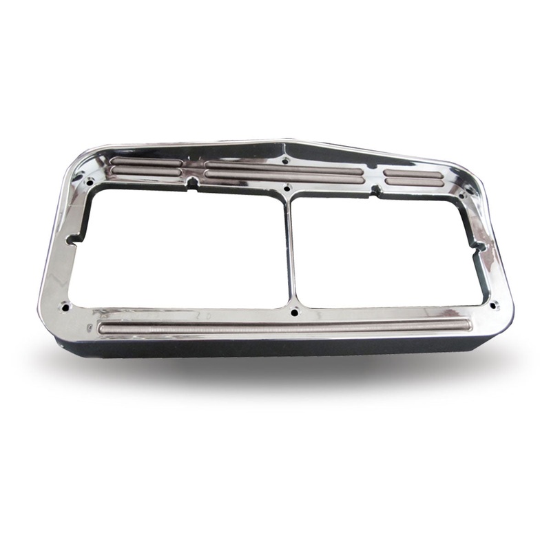 Universal Rectangular Flatline Headlight Bezel – Clear Amber