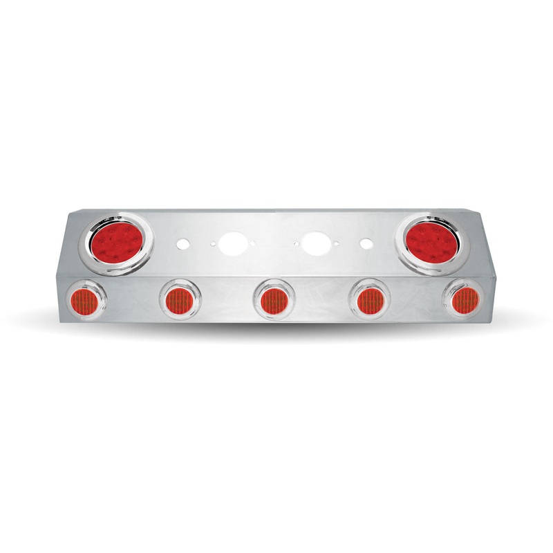 Universal Trailer Service Box with 2 x 4 & 5 x 2 LEDs & Bezels with Open Back