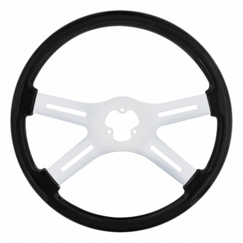 18 Carbon Black Woodgrain Steering Wheel