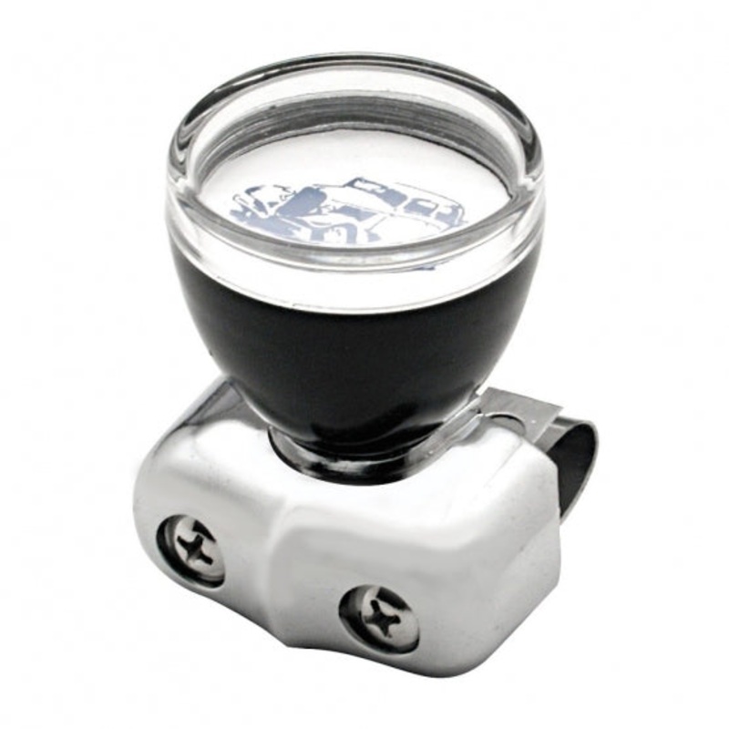 Black Steering Wheel Spinner w/ Clear Top