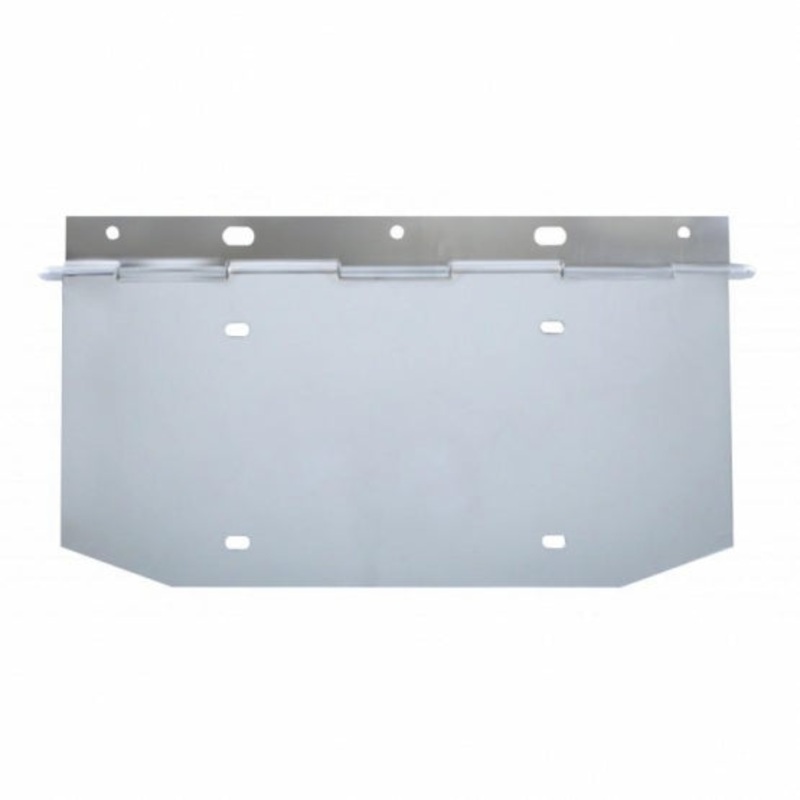 Chrome 1 License Plated Angled Holder w/ Hinge