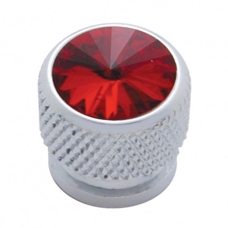 Chrome Bolt Head – Red Diamond