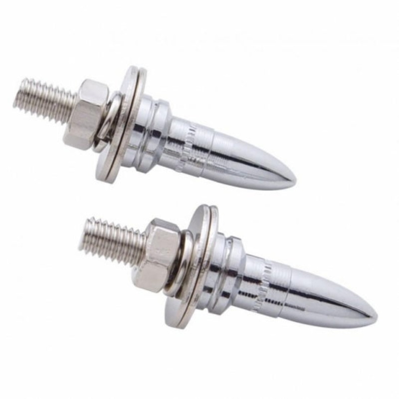 Chrome Bullet Shape License Plate Fasteners