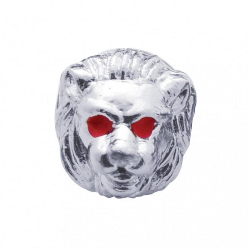 Chrome Lion Head License Plate Fastener