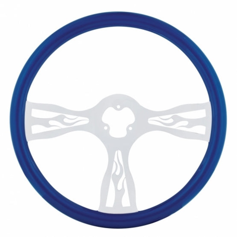 18 Flame Steering Wheel – Blue