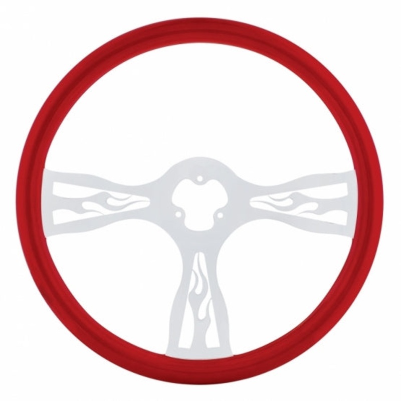 18 Flame Steering Wheel – Red