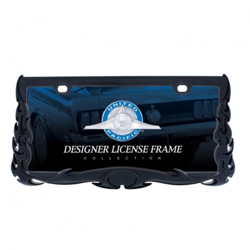 Flame License Frame – Black