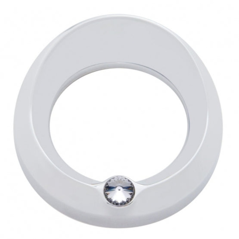 Freightliner/Peterbilt Signature Speed/Tachometer Gauge Cover w/ Visor – Clear Diamond