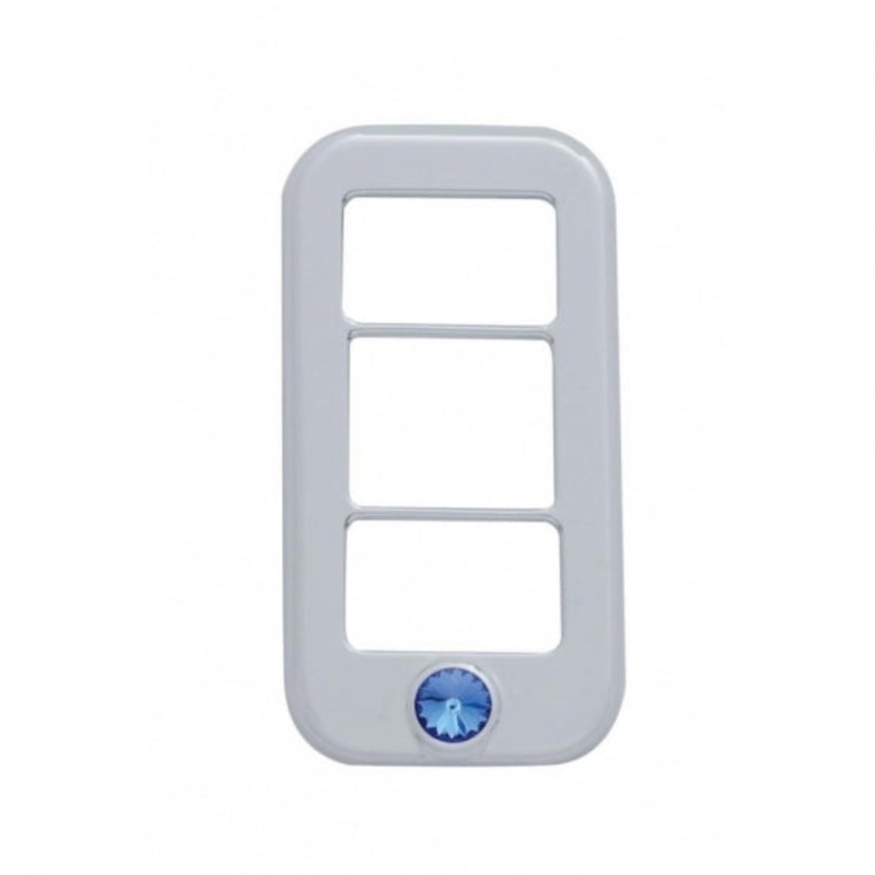 Freightliner Rocker Switch Cover w/ 3 Openings – Blue Diamond