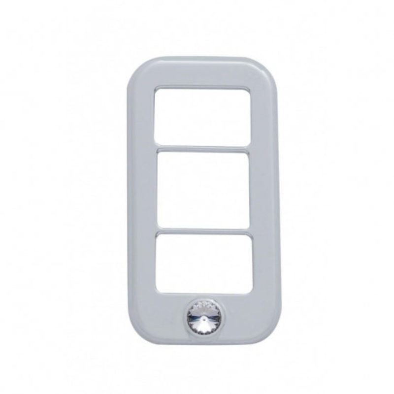 Freightliner Rocker Switch Cover w/ 3 Openings – Clear Diamond
