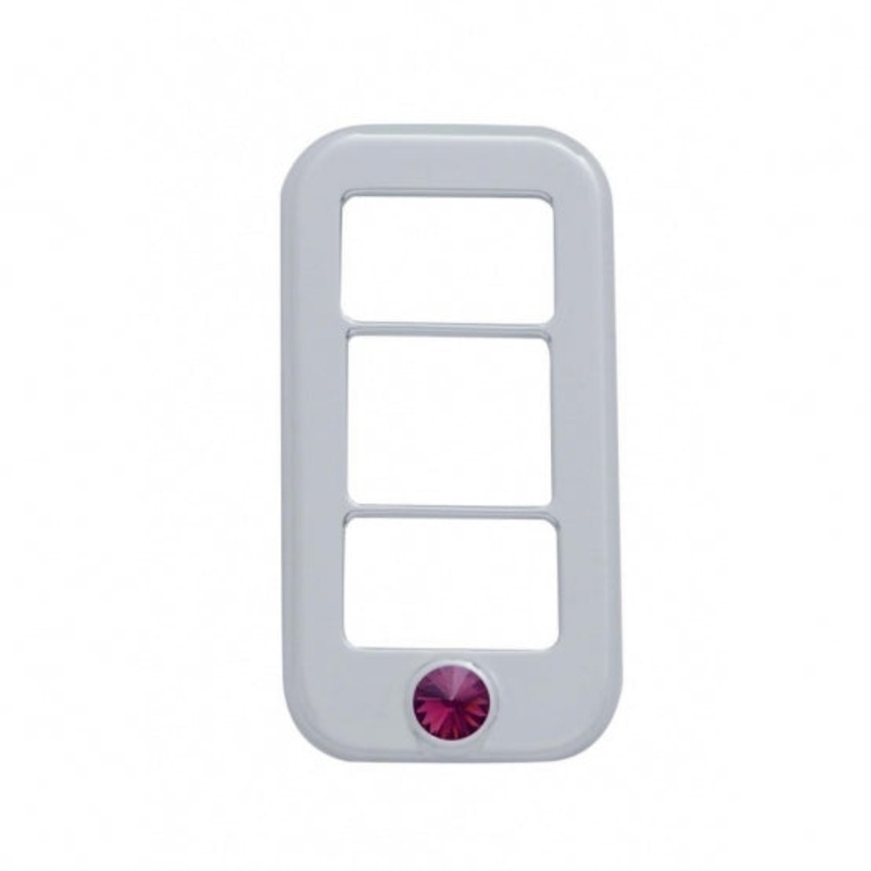 Freightliner Rocker Switch Cover w/ 3 Openings – Purple Diamond