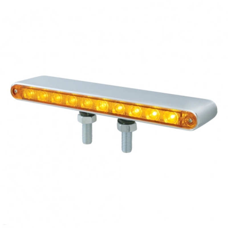10 LED 9 Double Face Light Bar – Amber & Red LED/Amber & Red Lens