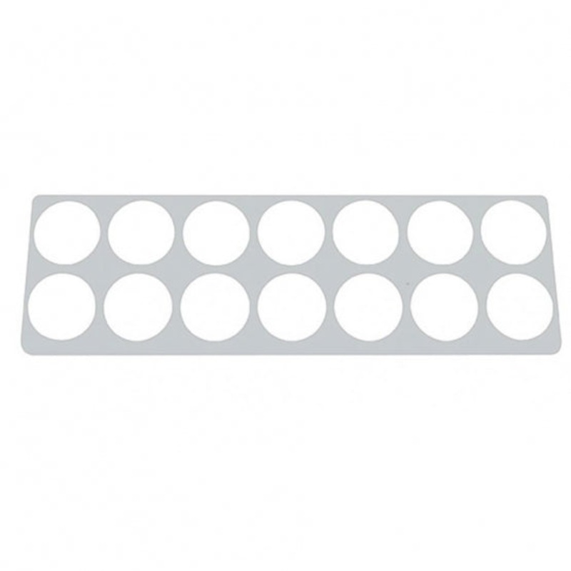 2006+ Kenworth Stainless Right Gauge Dash Panel Trim – 14 Holes