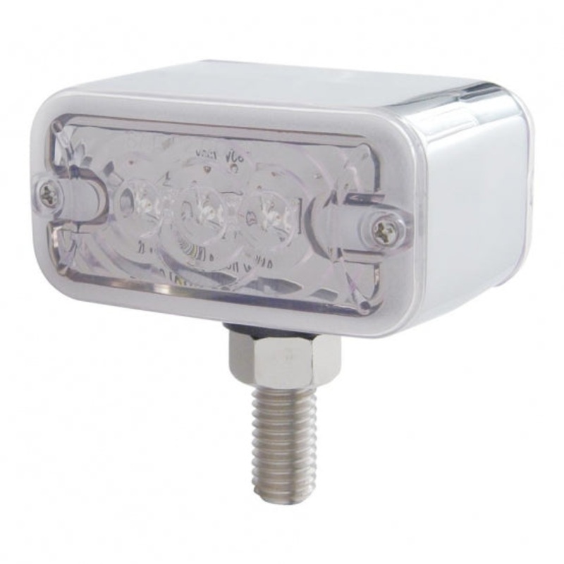 3 LED Double Face Light – Amber & Red LED/Clear Lens