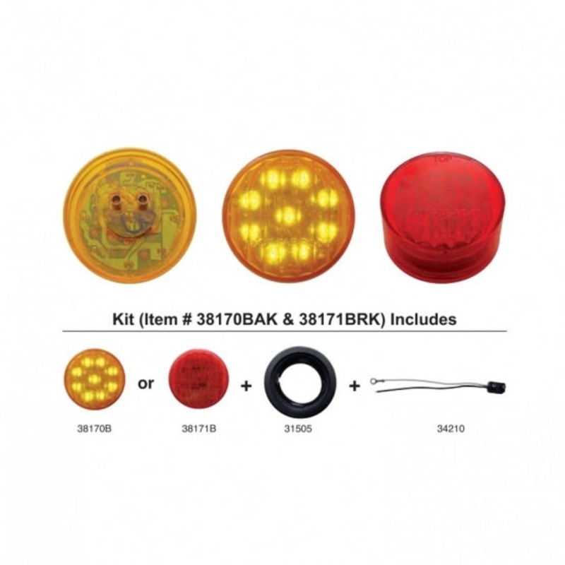 9 LED 2 Clearance/Marker Light – Red LED/Red Lens
