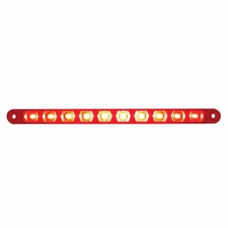 10 LED 9 Stop, Turn & Tail Light Bar –  Red LED/Red Lens