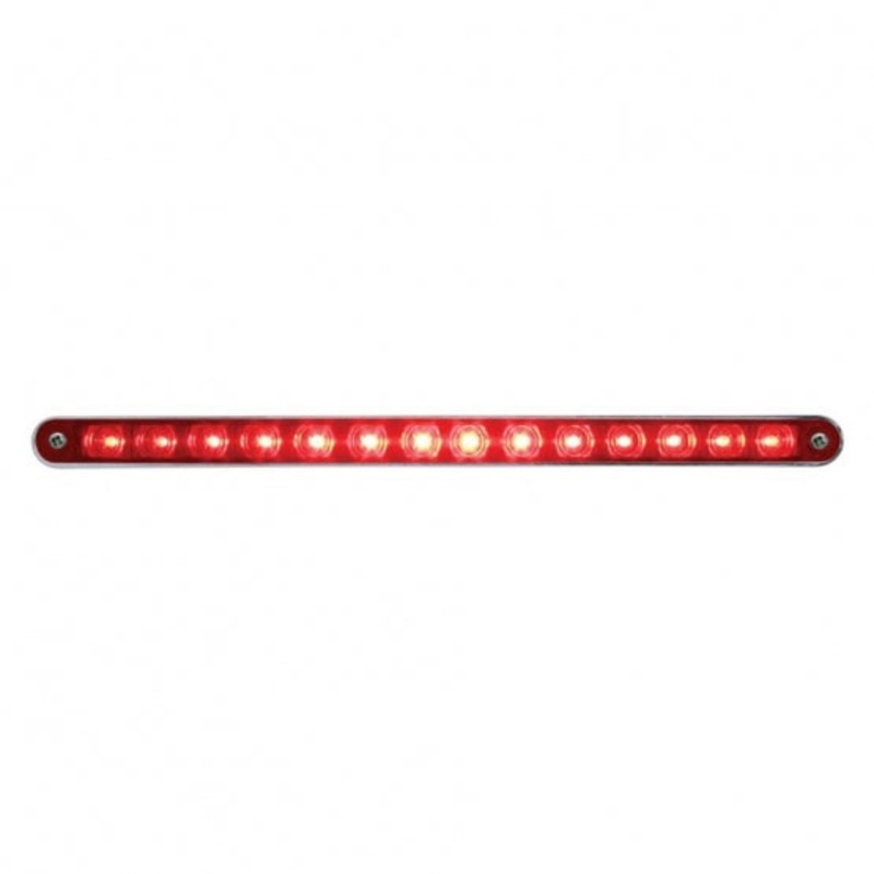 14 LED 12 Stop, Turn & Tail Light Bar w/ Bezel – Red LED/Red Lens